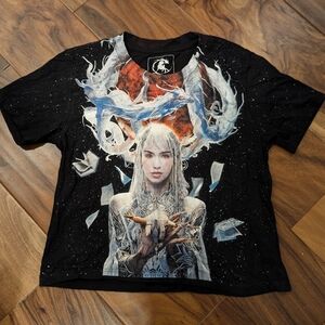grimes book 1 merch cropped t-shirt